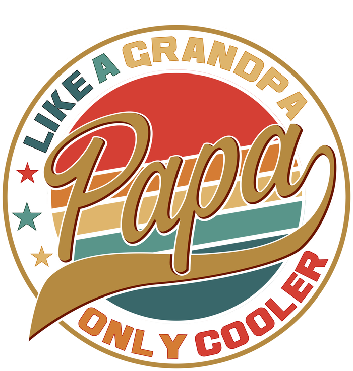 Papa Like A Grandpa Only Cooler Emblem Women's T-Shirt